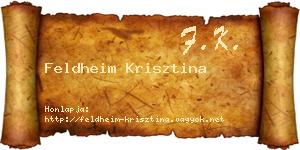 Feldheim Krisztina névjegykártya